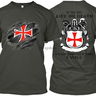 [S-5XL]เสื้อยืด พิมพ์ลาย Knight Templar สไตล์คลาสสิก ไม่ซ้ําใคร สําหรับผู้ชาย 874888