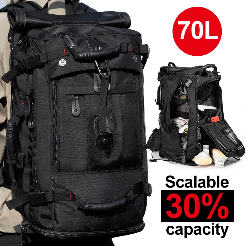 50L 70L Large Capacity Travel Backpack Luggage Sports Training Fitness Duffle Independent Shoes Stor