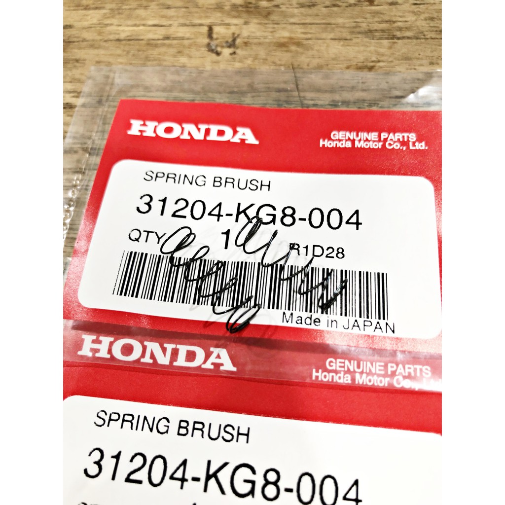 สปริงถ่านมอเตอร์สตาร์ท สปริงแปรงถ่าน แท้ศูนย์ฮอนด้า (สปริงดัน) ราคา/2ชิ้น เวฟ125 / MSX 31204-KG8-004