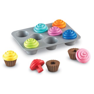 [18เดือน+] Shape Sorting Cupcakes ของเล่น คัพเค้ก สีหวาน จับคู่รูปทรง (Learning Resources)