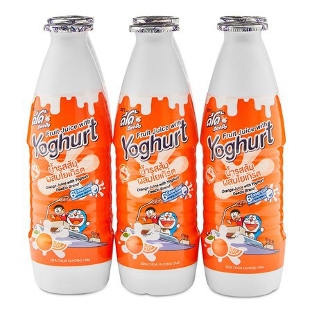 Deedo ดีโด้ น้ำผลไม้ผสมโยเกิร์ต ขนาด 300ml/ขวด แพ็คละ6ขวด (ขายดี!!)