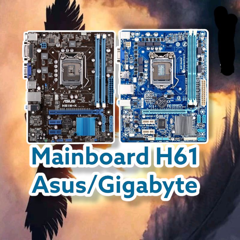 เมนบอร์ด H61 asus Gigabyte LGA 1155 รองรับ Core i3 i5 i7 Gen 2 3