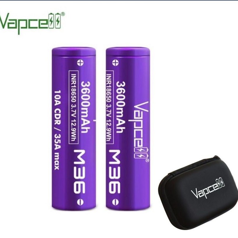 ถ่าน ชาร์จ Vapcell INR18650 M36 3600mAh 10A CDR/35A MAX ของแท้เช็คโค็ดได้