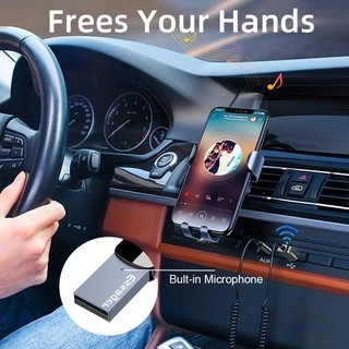Essager อะแดปเตอร์รับสัญญาณเสียงไร้สาย Bluetooth 5.0 Aux Usb ถึง 3.5 มม. แฮนด์ฟรี Mic สําหรับตัวรับสัญญาณรถยนต์