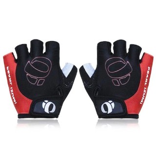 KLBIKE Pearl iZUMi ถุงมือปั่นจักรยานแบบเจลตรงฝ่ามือ รุ่น Pearl - Black/ฺRed