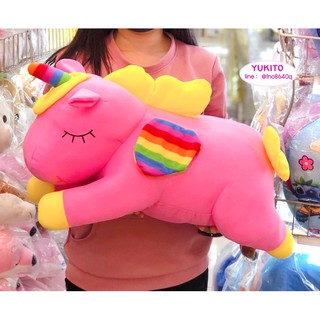ม้ายูนิคอร์นมี 3 สีขนาด 60 เซนติเมตร มีเก็บเงินปลายทาง