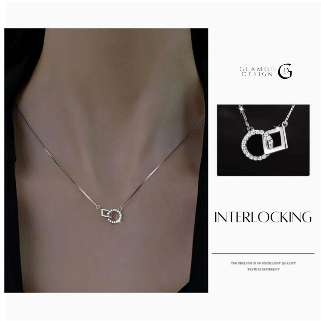 GLAMOR✨สร้อยคอเงินแท้ Forever Signature สร้อยเงิน สร้อยคอเงิน Silver925 สร้อยคอแฟชั่น สร้อยคอเพชร