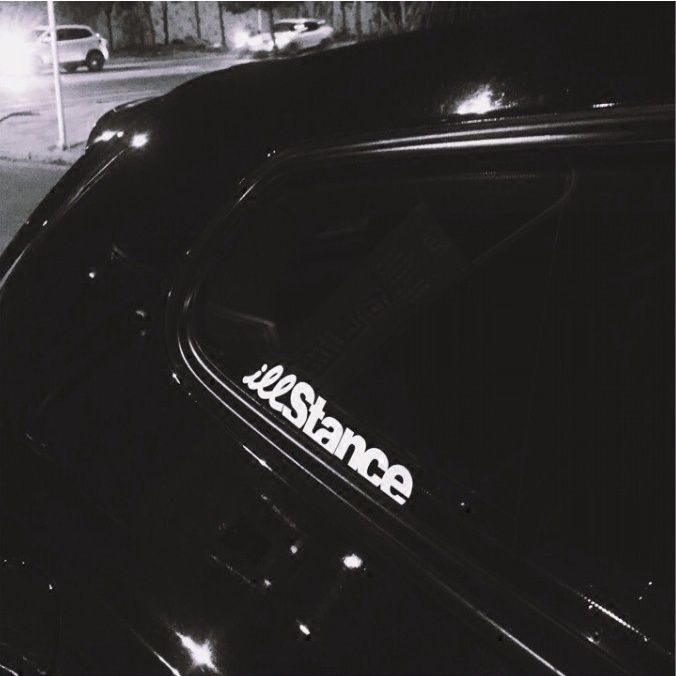 P-a208.illest Triangle Window Sticker stance Random Sticker hellaflush Low Lying Sticker สติ๊กเกอร์ภายในดัดแปลงรถสติกเกอร์