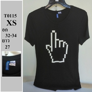 เสื้อยืดแบรนด์แท้ มือสอง ไซด์ XS อก 32-34 ยาว 27 รหัส T0115