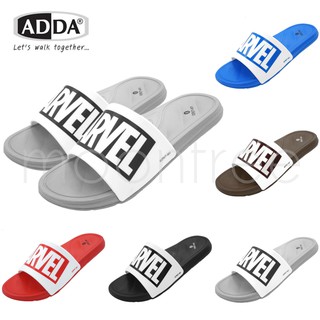 🔥ADDA 82R07 Marvel รองเท้าแตะลำลองแบบสวม รุ่น ไซส์ 7-10 สี ดำ, น้ำเงิน, น้ำตาล, เทา, แดง