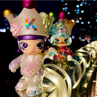 【ของแท้】POPMART Molly x INSTINCTOY ชุดกล่องสุ่ม 12 แบบ สําหรับตกแต่งบ้านตุ๊กตา