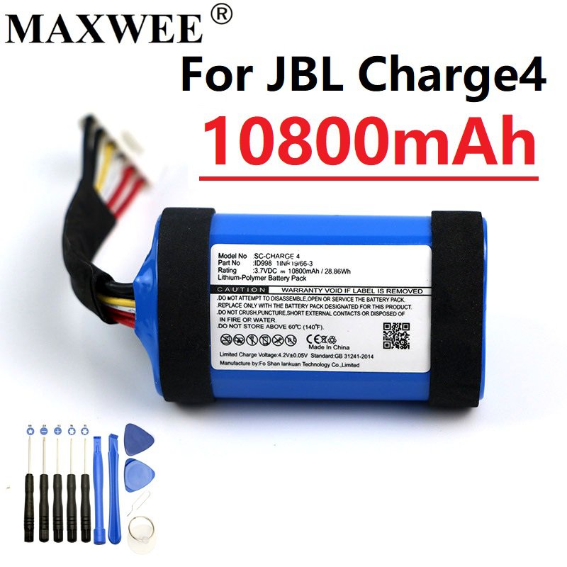แบตเตอรี่ 3.7V 10800mAh สำหรับ JBL Charge 4 ชาร์จ 4 ID998 แบตเตอรี่พร้อมเครื่องมือ 9 AVG