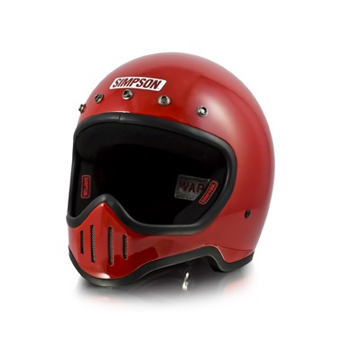 หมวกกันน็อค SIMPSON HELMET - M50 RED By Life and Kustom