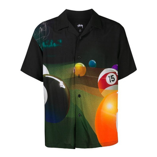 SLUM LTD - STUSSY POOL HALL SHIRT Black