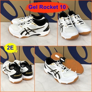 Asics Gel Rocket 10 รองเท้า Indoor หน้ากว้าง 2E เจลนุ่ม รองรับแรงกระแทกได้เป็นอย่างดี หรูหรา น่าใช้ 1073A053-101