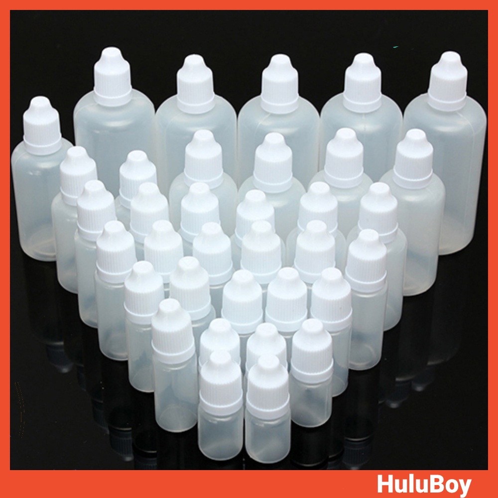 5 ชิ้นทนทาน 5-100 มล. พลาสติกเปล่า Squeezable Dropper ขวด Eye Liquid Dropper