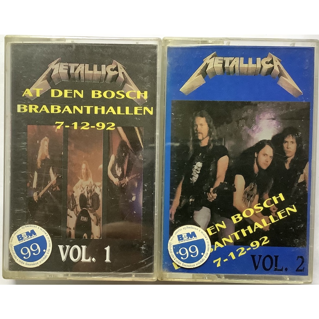 Cassette Tape เทปคาสเซ็ตเพลง Metallica แสดงสด 2 ม้วนคู่ 1992