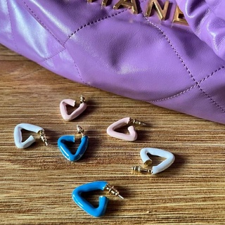 Ps Treasure triangle hoop earring ( s925 pin )