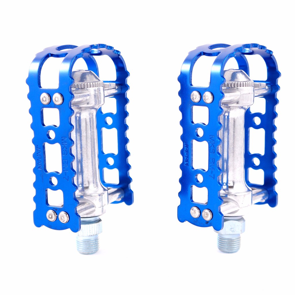 Made in Japan MKS Classic Retro Aluminium Alloy Road Bike Bike Blue Pedal BM-7 1/2 "Blue Bike Pedal