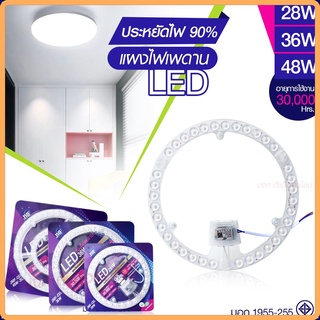 ไฟเพดาน 28W 36W 48W แผงไฟ LED แผงแม่เหล็กไฟเพดาน JMF-28W 36W 48W ชุดเปลี่ยนหลอดไฟ โคมเพดาน (โคมซาลาเปา) ไฟ มอก.