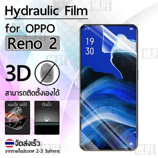 ฟิล์มไฮโดรเจล OPPO Reno2 ฟิล์มกันรอย ฟิล์มไฮดรอลิค ไฮโดเจล สีใส กันรอย กาวเต็มจอ คลุมขอบโค้ง Hydraulic Film Full Cover