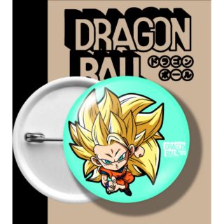 เข็มกลัด การ์ตูน ดราก้อนบอล BADGE DRAGONBALL Z DB DBZ DB SUPER SAIYAN 3 ร่าง 3