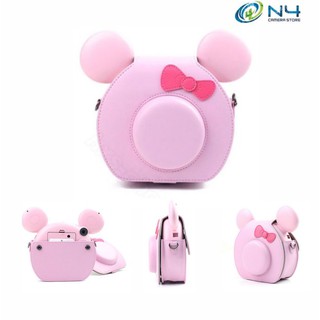 เคสหนัง Fujifilm Mini Tsum Tsum สีชมพู