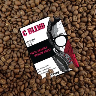 C BLEND 250 g. : กาแฟคั่วกลางอ่อนเล็กน้ย Arabica 100% เกรด A หวานหอม เปรี้ยวแบบผลไม้ เหมาะสำหรับชงเมนูร้อน