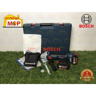 Bosch เจียร์ไร้สาย 4" 18V GWS 180 LI BL Soft start  ตัดการทำงานอัตโนมัติ แบต 2 ก้อน ขนาด 4.0 Ah #06019H90K1