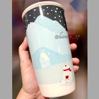 2019 Starbucks Thailand X’mas Double Wall Polar Bear 12 O z.🐻‍❄️🐻‍❄️