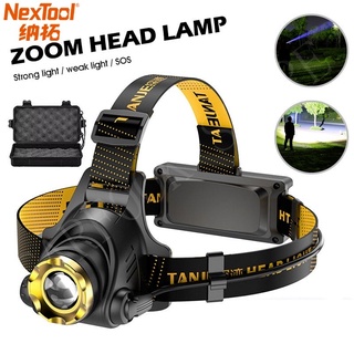 NexTool ไฟฉายคาดหัวT6 ไฟฉายติดศรีษะ ไฟฉายแรงสูง Outdoor ไฟฉายชาร์จไฟ DC Rechargeable Headlight ไฟฉายติดหน้าผาก ขนาดเล็ก ไฟฉายคาดหัวมินิ พกพาง่ายสะดวก นน้ำ ก