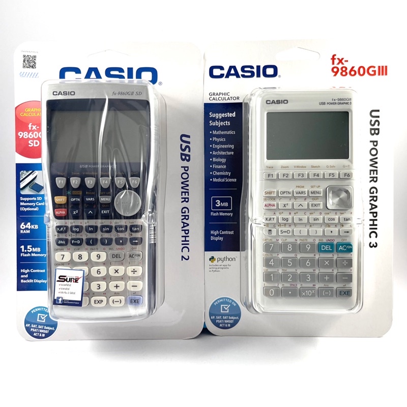 เครื่องคิดเลขกราฟ Casio fx-9860GII SD และCasio fx-9860GIII ของใหม่  ของแท้ fx 9860giii