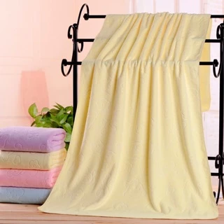 ผ้าเช็ดตัวไมโครไฟเบอร์ อัดลาย ****รุ่นบาง**** ขนาด 70x140cm