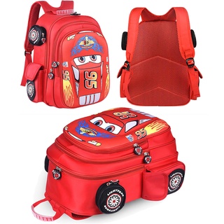 กระเป๋านักเรียน กระเป๋านักเรียนประถม กระเป๋าเป้เด็ก 3D Car Model Backpack School Bag for Boy Kids กระเป๋าเป