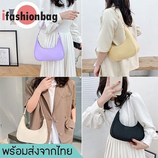 ifashionbag(IF1731) กระเป๋าผ้าสะพายไหล่แฟชั่นสุดต๊าซสีพาสเทล