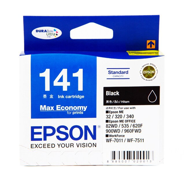 ตลับหมึกอิงค์เจ็ท Epson 141 สีดำ/สีฟ้าสีชมพู/สีเหลือง