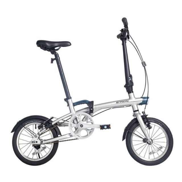 จักรยานพับได้ 14 นิ้ว น้ำหนักเบา 8.9 KG. วัสดุอะลูนิเนียม รับประกันตลอดอายุการใช้งาน B'TWIN