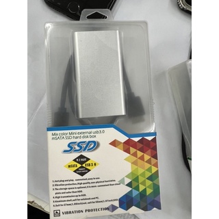 Mini external usb 3.0 (ตัวสั้น)รองรับ  HDD USB 3.0 to mSATA SSD Box