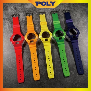 [Poly] สายนาฬิกาข้อมือ เคลือบเงา สําหรับ DW6900 Bnb Tali Jam G Shock DW6900 Tali DW6900