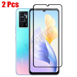 2 Pcs ฟิล์มกระจกนิรภัย เต็มจอ Vivo V23e 5G อุปกรณ์กันรอยหน้าจอ Vivo V23e 5G กระจก กระจกนิรภัย
