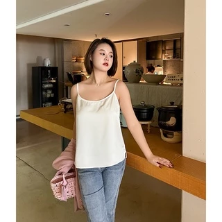 CiCi Plus+ SALE(3030)สายเดี่ยวซาติน ใส่สบายจับแมทซ์กางเกงอะไรก๋ดีงามสาวอวบ plus-size