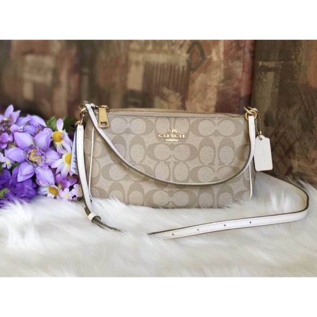 MESSICO TOP HANDLE POUCH IN SIGNATURE COACH F58321