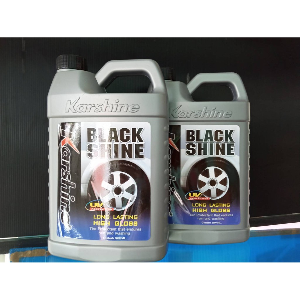 น้ำยาเคลือบเงายาง black shine ของแท้ 100% สินค้าจาก karshine สูตรพิเศษผสมสารป้องกันรังสี UV ดำ เนียน