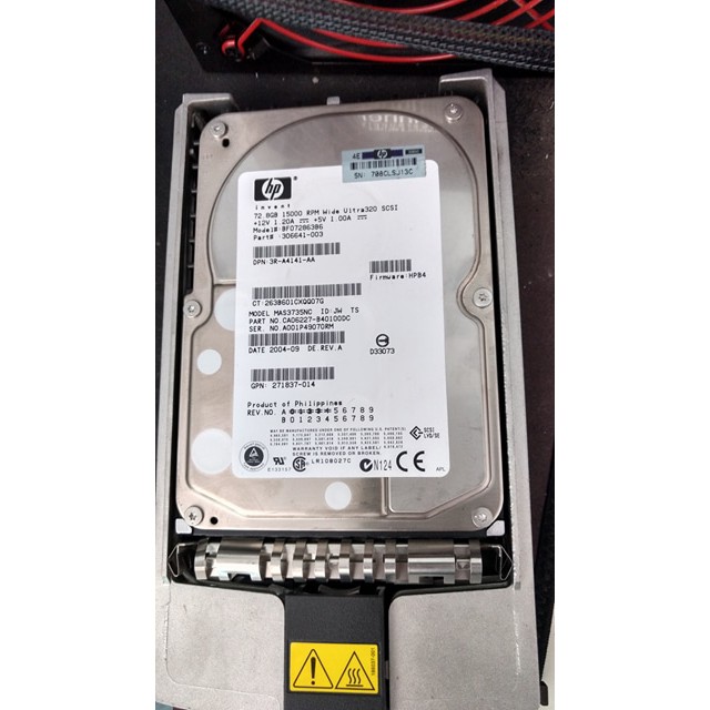 ML370 G3 BF072863B6 HP 72.8GB U320 SCSI HP 15K