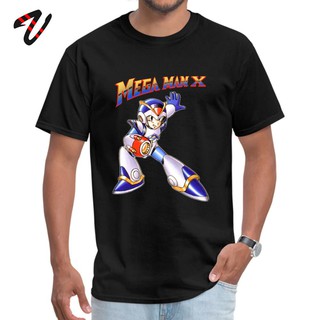 เสื้อยืดผู้ชายเสื้อยืดคอกลมแขนสั้นพิมพ์ลาย Mega Man X Cool Krav Maga สําหรับผู้ชาย