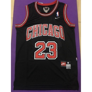 ใหม่ Chicago Bulls สําหรับผู้ชาย #เสื้อกีฬาบาสเก็ตบอล ปักลาย Michael CHICAGO 23 สีดํา PNbhdk63KIjlbb56