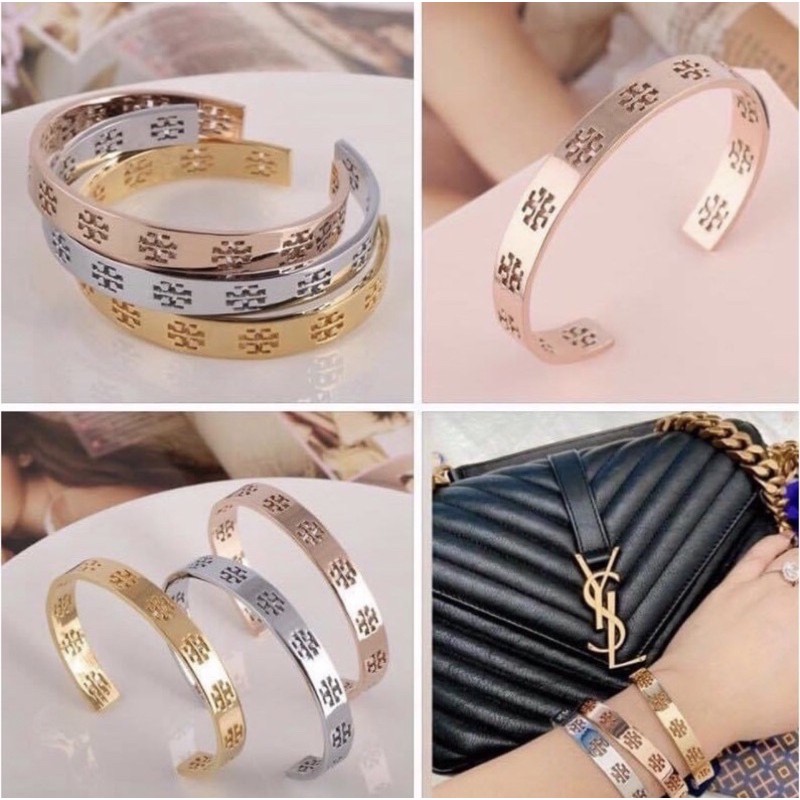 Tory Burch Pierced T Cuff Bracelet | Shopee Thailand