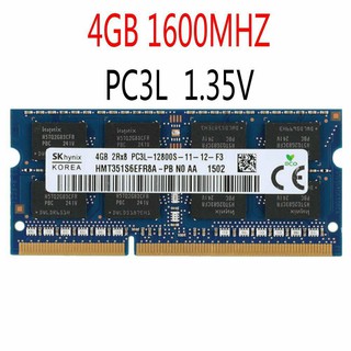 Computer ram ddr3L 1.35v 4gb  PC3L-12800 1600MHz 204Pin SODIMM Laptop Memory For SKHynix AD34