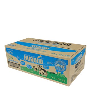หนองโพ นมยูเอชที รสจืด 180 มล. 36 กล่อง Nongpho UHT milk plain flavor 180 ml. 36 boxes.