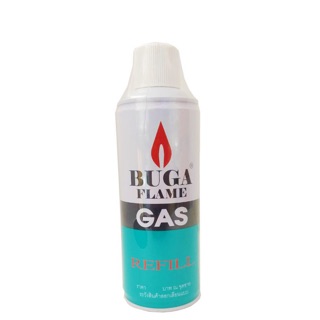 แก๊สกระป๋องเติมไฟแช็ค Buga Flame 375ml  1กระป๋อง65฿